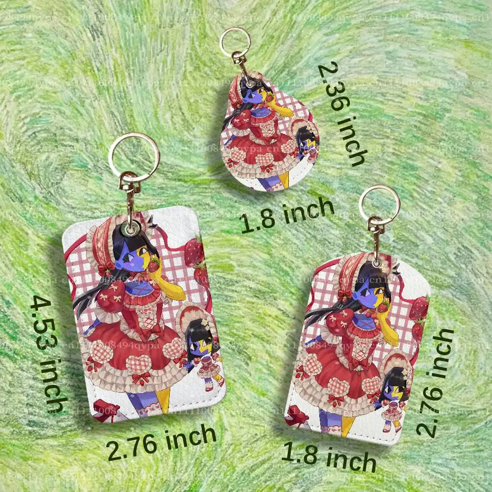 E-Ena Joel G Dream BBQ Keychain Card Holder Leather Keeps ID Cash Keys Cards Ready for Work, School, Travel Daily Errands