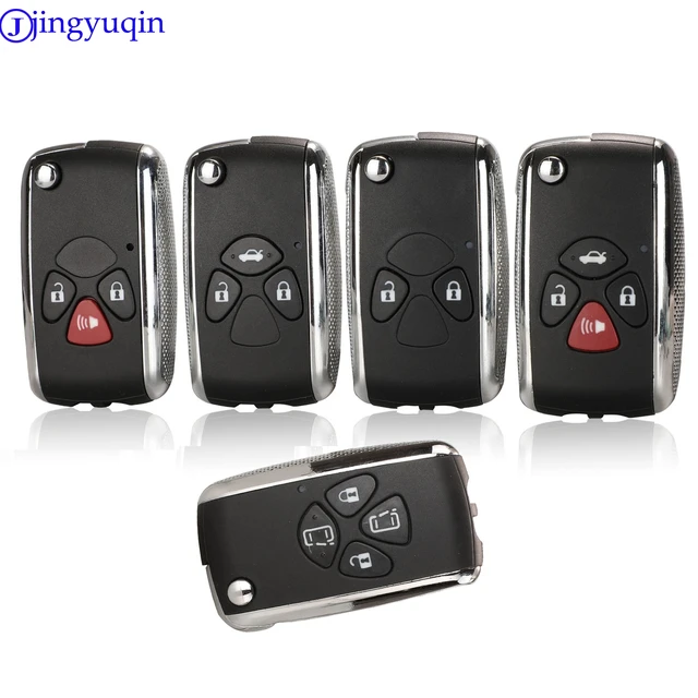 Jingyuqin 2/3/4 przyciski zmodyfikowane odwróć zdalny kluczyk samochodowy Shell Fob Case dla Toyota Corolla RAV4 Camry Avlon