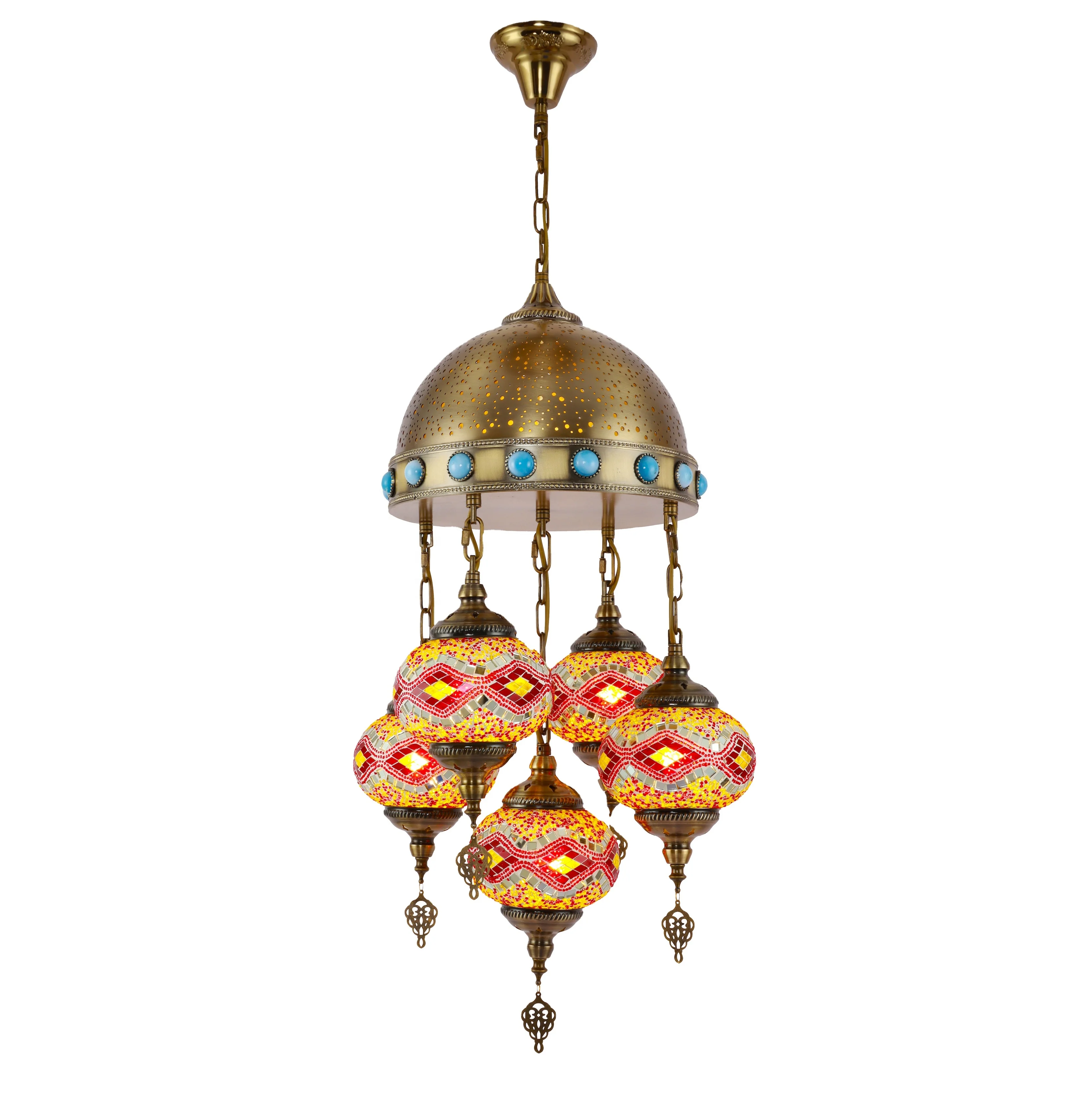 New design Turkish style Bohemian style handmade mosaic custom chandelier