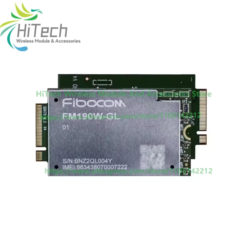 Fibocom FM190W-GL M.2 mmWave Global 5G Module Sub-6GHz FM190W Qualcomm Snapdragon SDX75 with accessories kit / adapters
