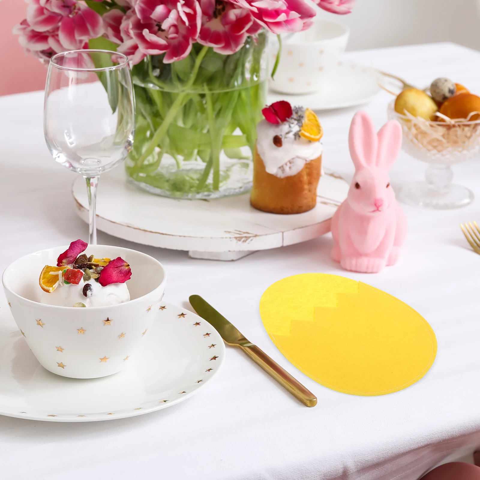 

6pcs Easter Egg Cutlery Bag Felt Utensil Holders for Table Party Decorations Silverware Sleeves Holiday Holder