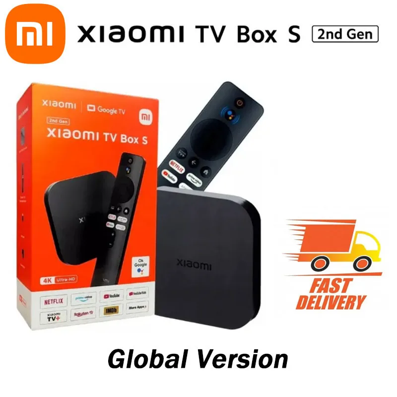 

Global Version Xiaomi Mi TV Box 2nd Gen 4K Ultra HD Google TV Dolby Vision HDR10+ Google Assistant Smart Mi Box S Media Player