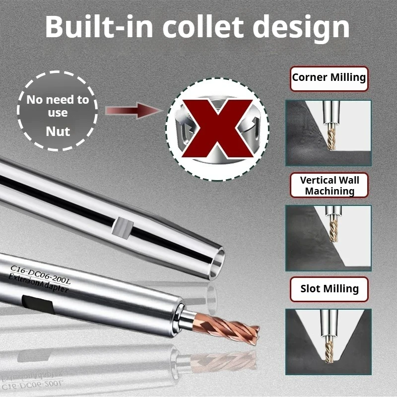CNC DC Extension Rod Set C8/C10/C12/C16/C20/C25/C32 DC4/6/8/10/12 ST10/12/16 Collet Holder Bracket