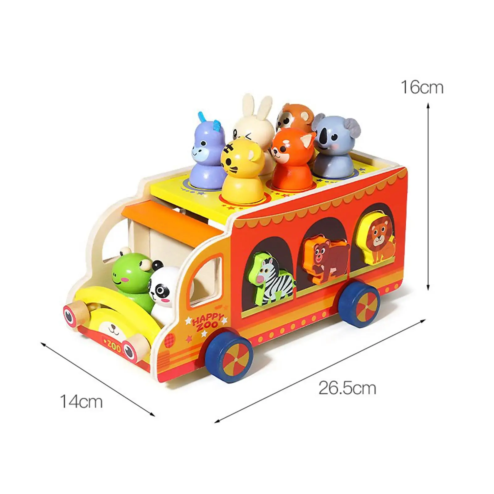 Animal Shape Sorting Truck Toy Educational Sorter Car Toys for Hand Eye Coordination Imagination Fine Motor Creativity Focus