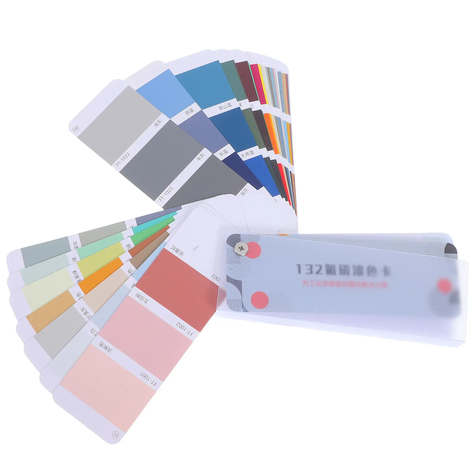 1Set Industrial Paint Color Sample Card 132 Metallic Vibrant Shades Coating Reference Chart for Precision Color Matching Wall