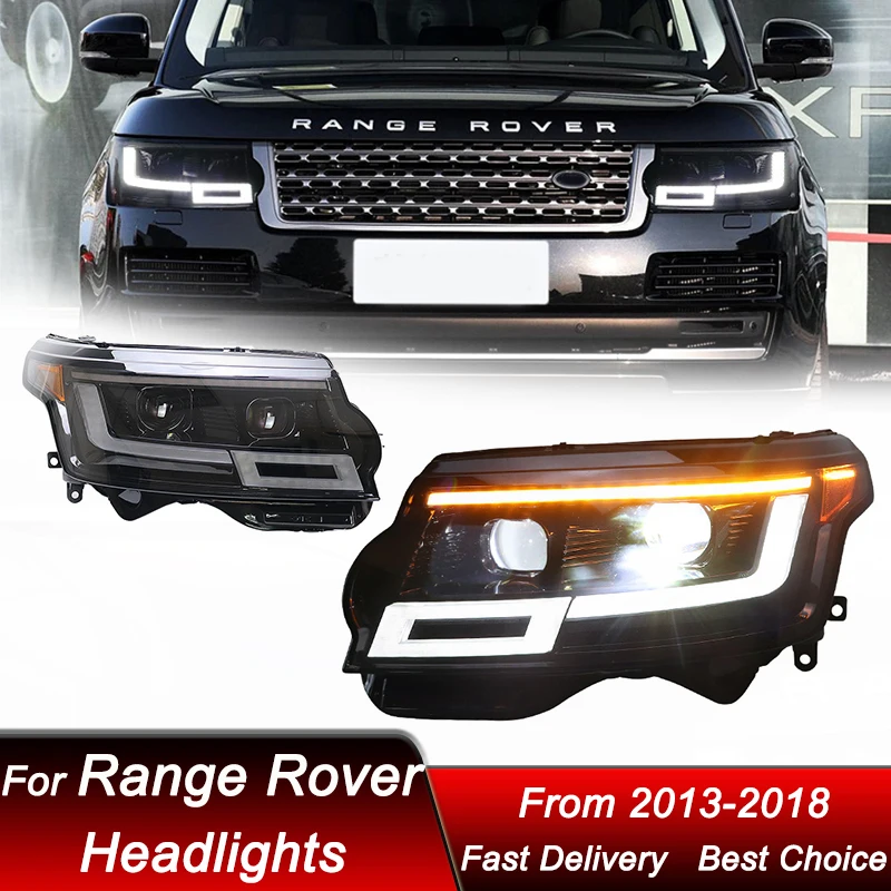 Car Headlights For Land Rover Range Rover 2013-2018 new style full LED Headlamp Assembly Upgrade Projector Lens Accessories Kit