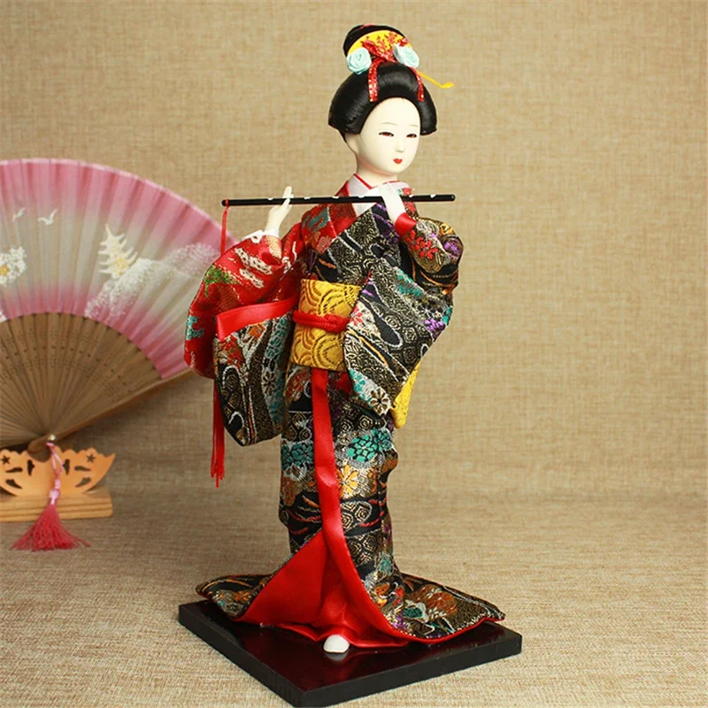 Japanese puppet Geisha ornaments Restaurant decoration Lady silk man Japanese craft Kimono Doll Sushi Bento accessories 1-28