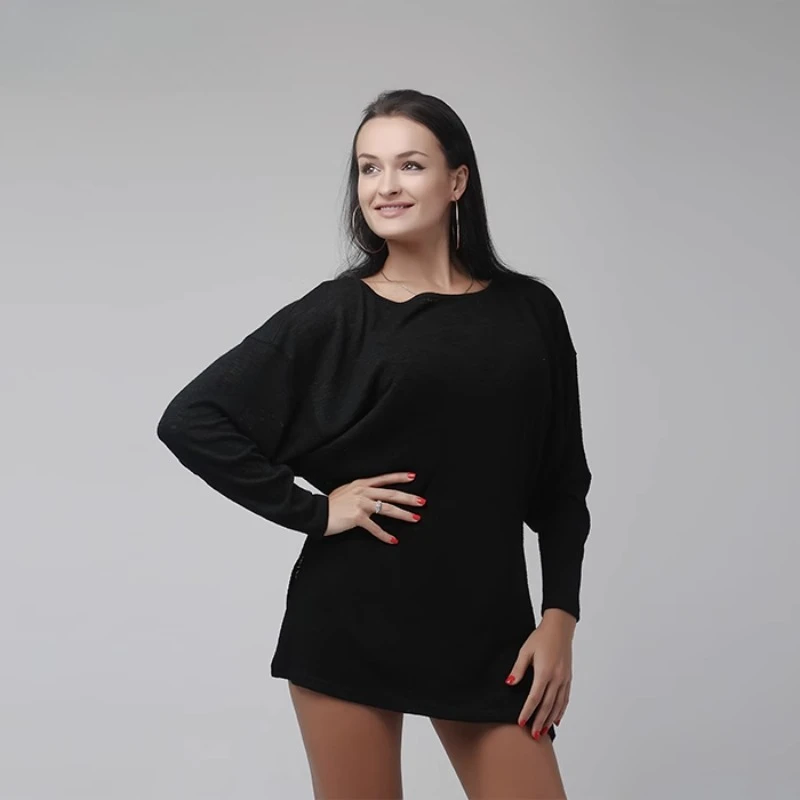 Customized Adult Female Latin Dance Dress for Women Bat Sleeve Art Exam Clothes Practice Clothing