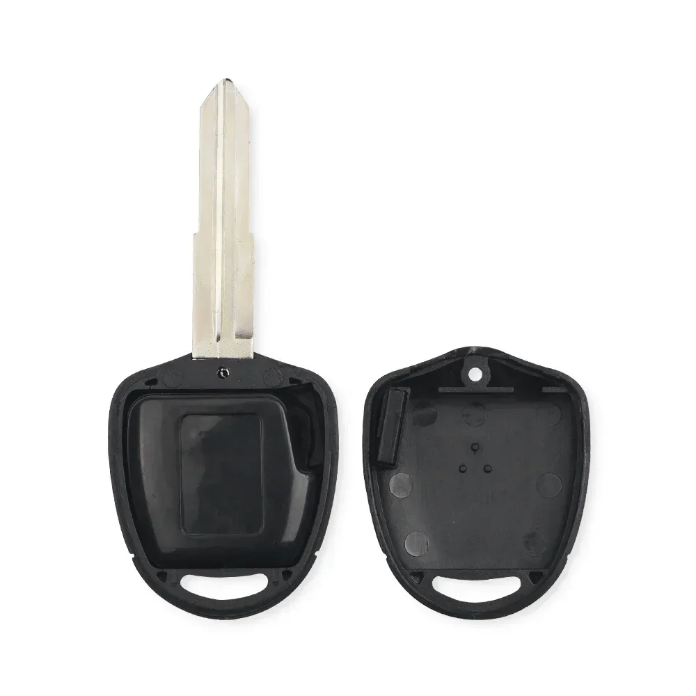 KEYYOU 10 unids/lote carcasa para llave remota 2 botones para Mitsubishi Outlander Grandis Pajero Lancer carcasa para mando a distancia de coche sin cortar