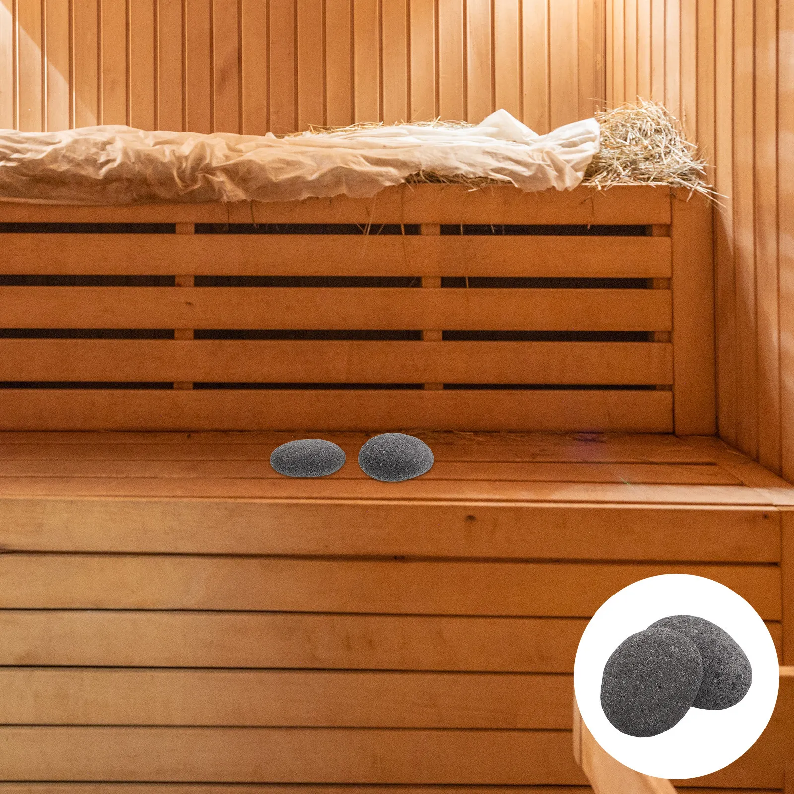 1 Bag Sauna Room Stones Natural Rock High Temperature Heat Retaining for Indoor Outdoor Sauna Heater Stone Replacement