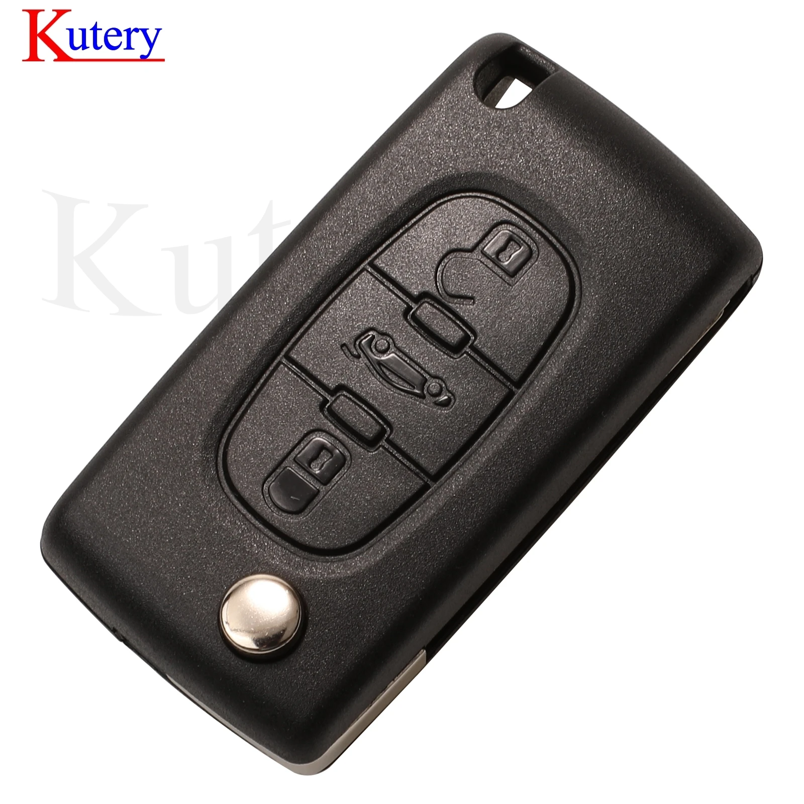 jingyuqin 2/3 Button Flip Fob Car Key Case Shell For Fiat Scudo Ulysse Fit Lancia Phedra HU83/VA2 Blade Ce0523 Ce0536 Replace