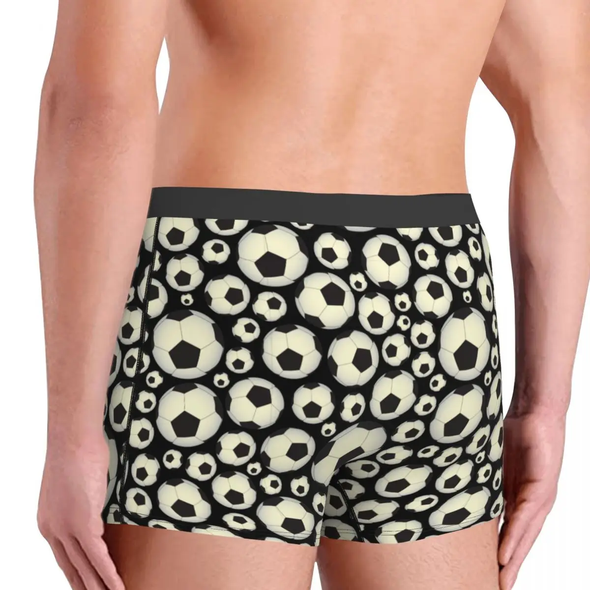 Custom Soccer Balls Lover Underwear para Homens, Padrão De Futebol, Imprimir Presente Dos Esportes, Cuecas Boxer, Shorts, Calcinhas, Cuecas Respiráveis