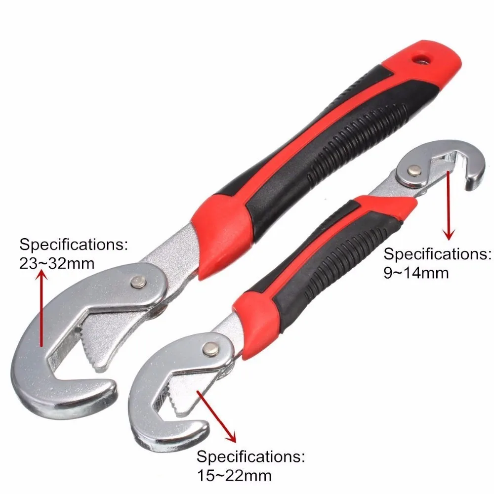 Universal Key Pipe Wrench 8-22 / 22-32mm Open End Spanner Set High-carbon Steel 45#steel Grip Tool Plumber Multi Hand Tool