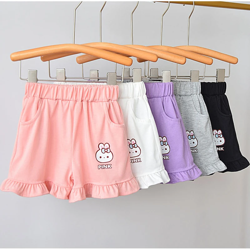 

Kids Girl Casual Clothes Shorts Trousers Children Summer Beach Loose Short Pants Cotton Comfortable 2-10Y