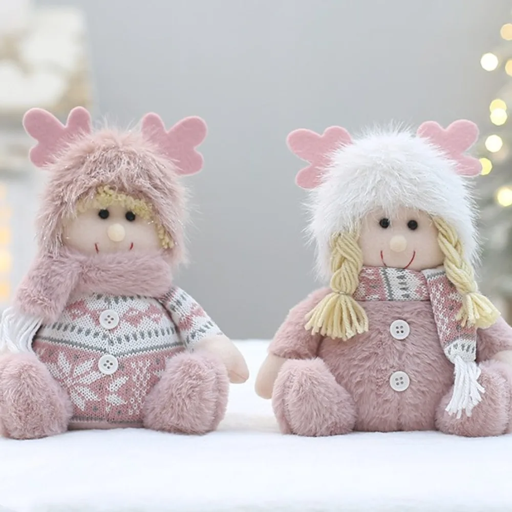 

Party Supplies Pink Christmas Elf Festival Boy Girl Merry Christmas Decoration Cartoon Soft Home Window Decoration