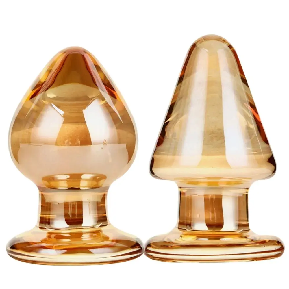 55mm Large Butt Plug Vagina Ball Big Pyrex Glass Anal Dildo Bead Fake Penis Adult MasturbateSex Toys for Women Men Gay