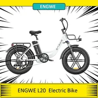ENGWE L20 Electric Bike 20*4.0 inch Fat Tire 250W Motor 25km/h Max Speed 48V 13Ah Battery 140km Mileage Adult Ebike LED Light