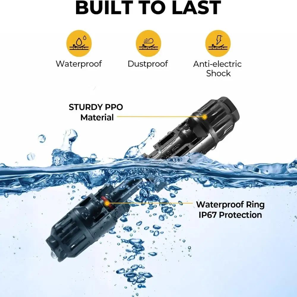 

6 Pairs Connectors Solar Crimper Tool Kit 2546B Crimping Pliers Spanner Wrench Solar Panel Cable Assembly Durable