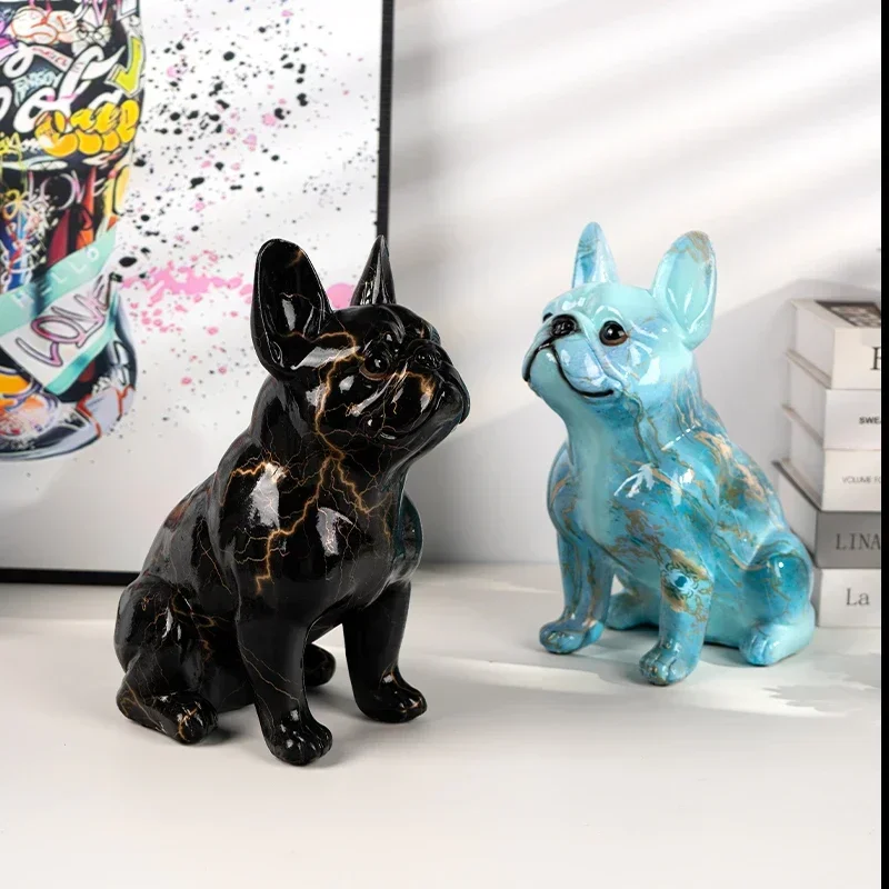 

Simple Colour Glitzy French Bulldog Art Statue Office Porch Wine Desktop Home Decor Crafts Family Expenses Home Decor