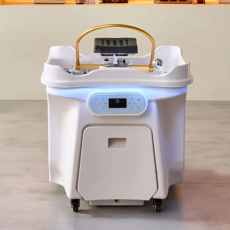 New Stylish Synthetic Leather Stand-Up Portable Multifunctional Salon Shampoo Chair