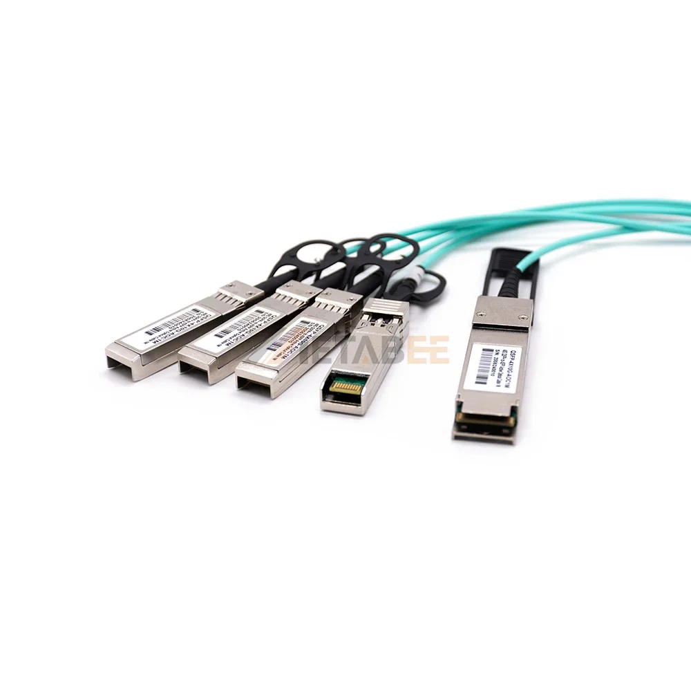 40G QSFP+ to 4 SFP+ 1M OM2 850nm Breakout Active Optical Cable Brand Compatible Breakout Fiber Optic Cable QSFP