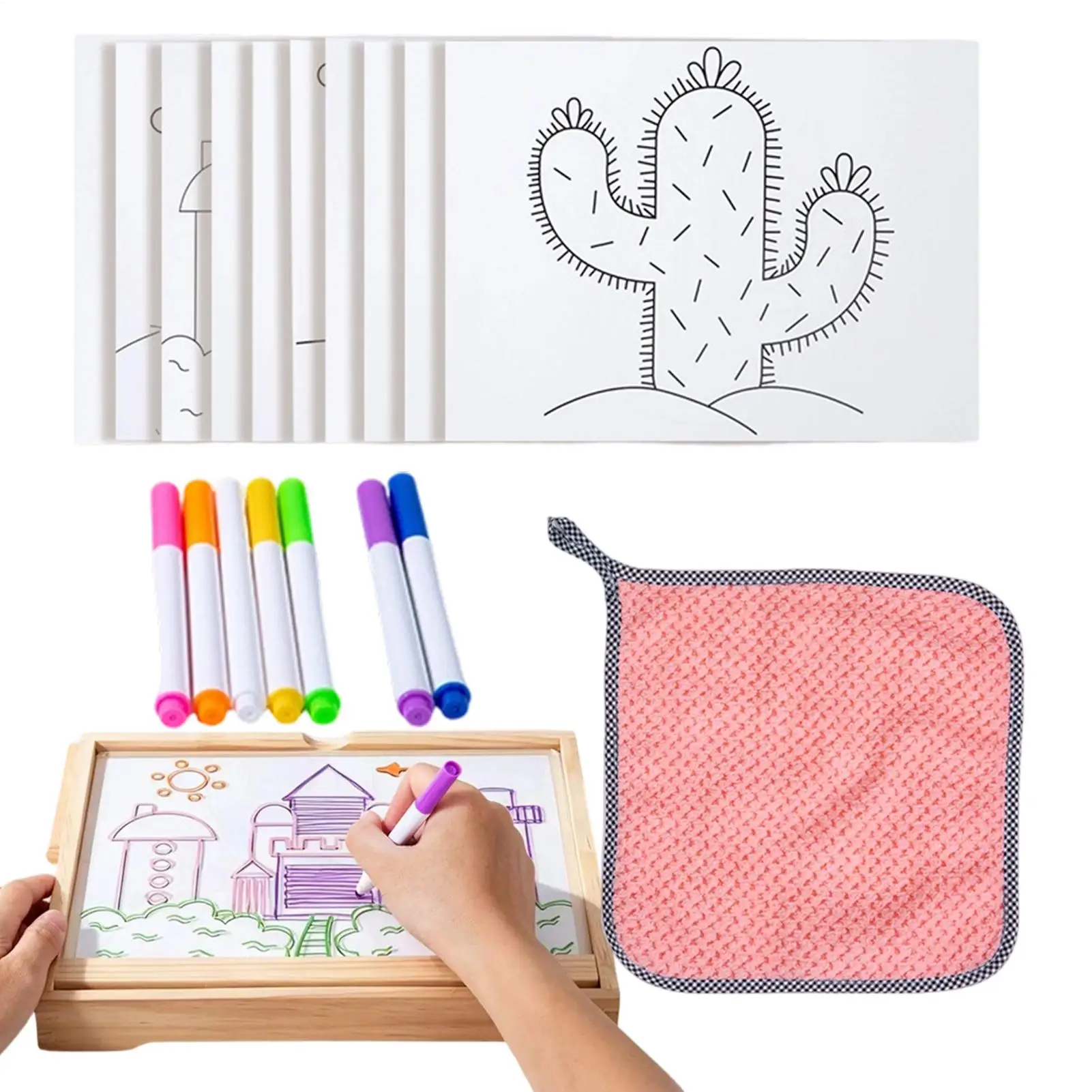 LED Drawing Board for Kids Rechargeable Doodle Tablet with Markers LED Board for Kids Girls Boys School Classroom Daycare