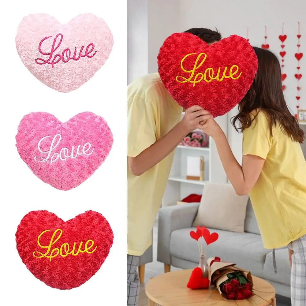 

Heart Plush Toys Soft Pillow Kawaii Toy Lovely Gift for Birthday Home Decorative Valentines Day Decorative Soft Stuffed Pillow