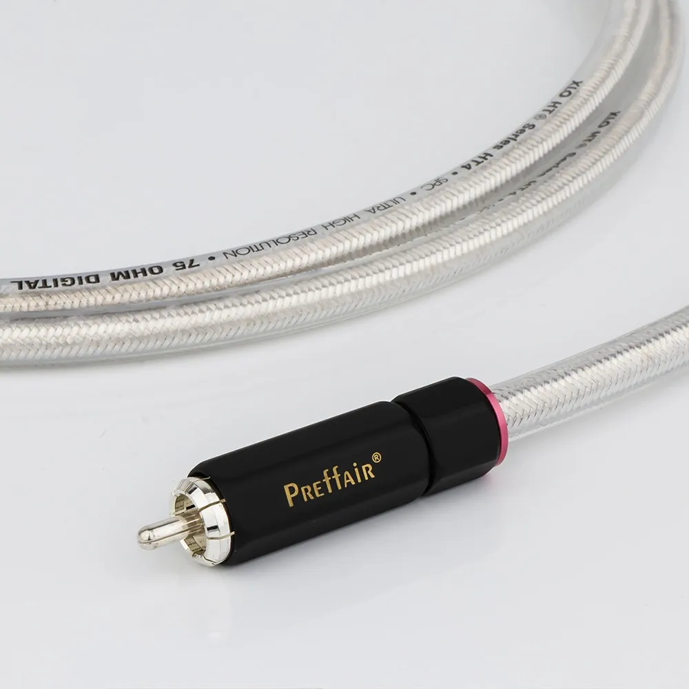 

High Quality 75Ohms Digital Coaxial Cable Thick Conductor Dual Shielding SPDIF Cable For TV HiFi Audio DAC