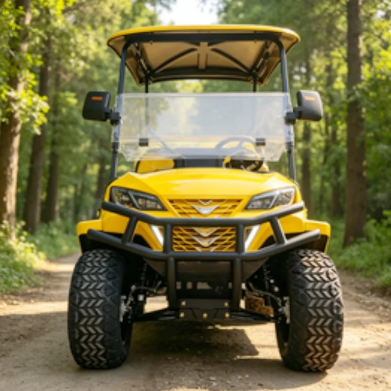 Made In China New 72V Electric Golf Cart Off-Road Vehicle Lithium Battery With 14-Inch Off-Road Tires Rear Cargo Box Bumper