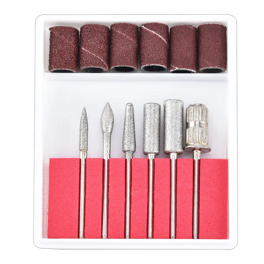 Ensemble de 12 pièces de forets électriques pour Nail Art, manucure, pédicure, lime, Machine, Kit d'outils, limes à cuticules, fraise, outils pour ongles, accessoire