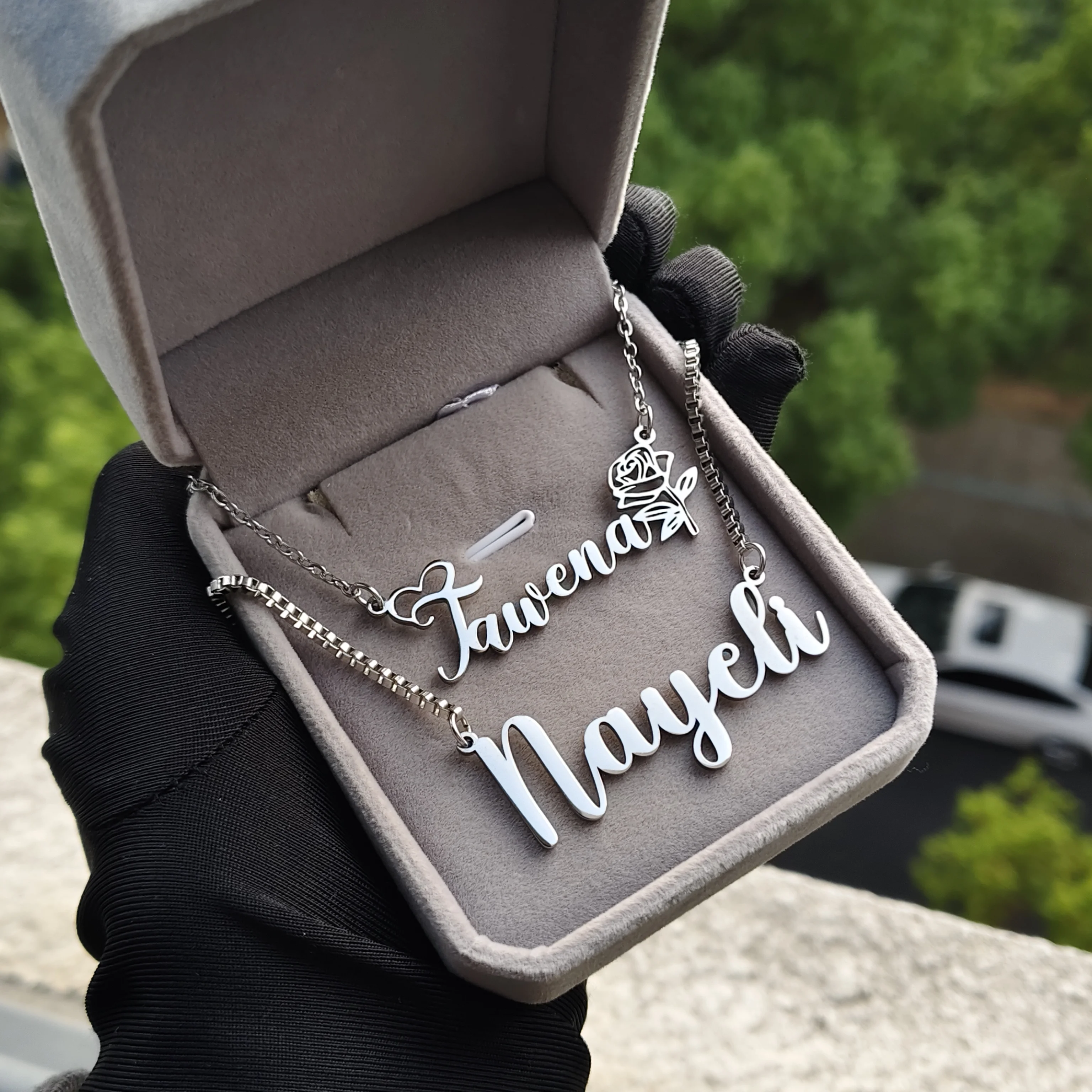 DHQH 2025 vente en gros nom personnalisé collier en argent lettre personnalisée collier en argent cadeau d'anniversaire fabricant ventes directes