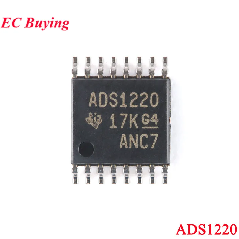 10Pcs/1pc ADS1220 ADC 24Bit 2kSPS A/D Converter Board Module 4 Channel Way ADS1120 16Bit Analog-to-Digital Sensor SPI Low Power