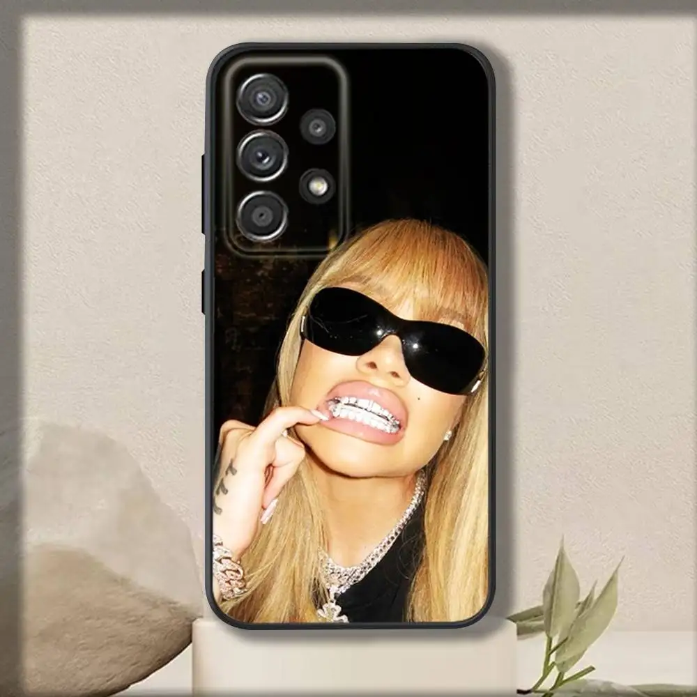 Singer L-Lattos Phone Case For Samsung S 25,24,23,22,30,21,10,9,Ultra,Plus,Lite,FE,4,5 G Soft Black Case