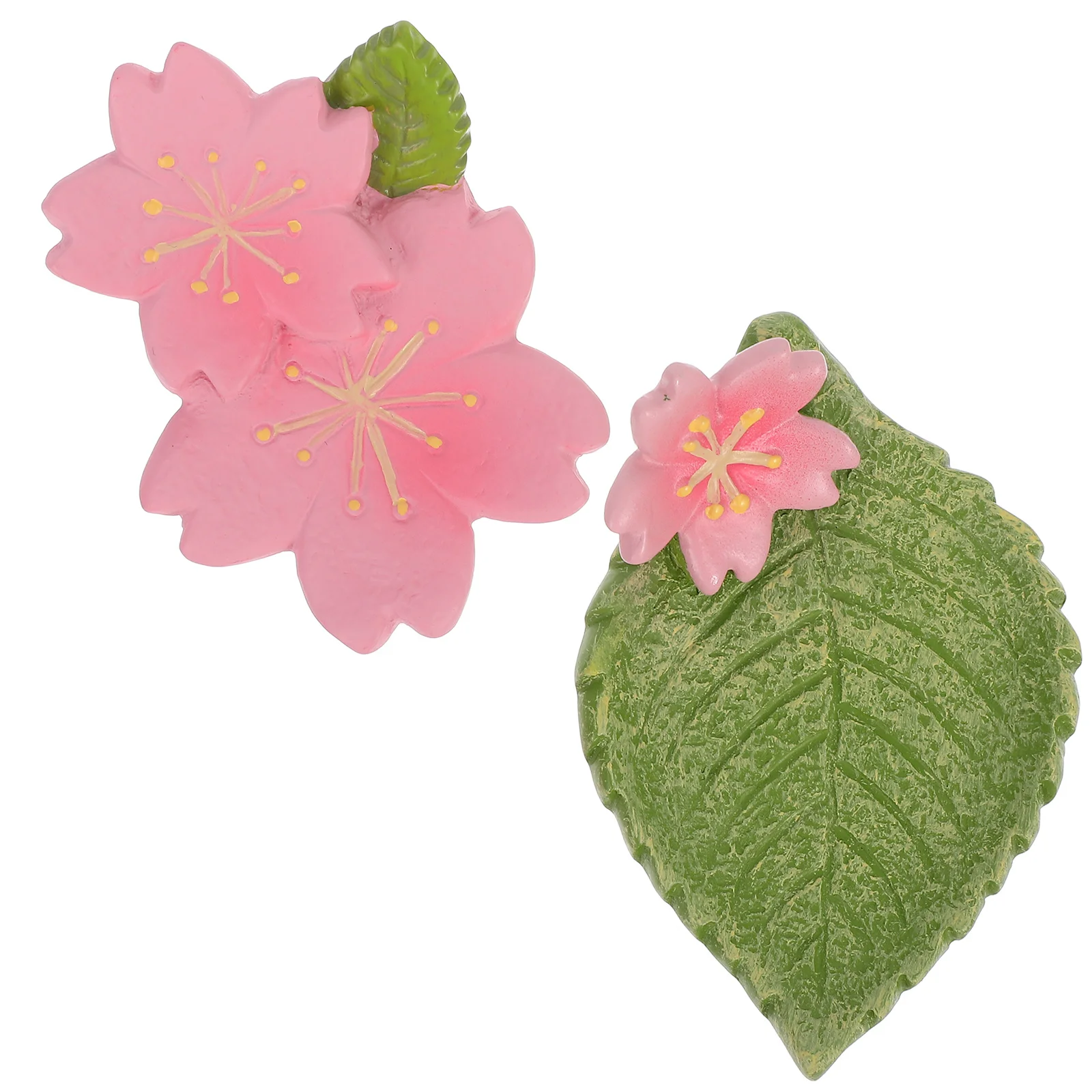 

2Pcs Resin Craft Decor Cherry Blossom Ornaments Handmade Flower Shape Art Piece for Interior Space Tabletop Accessory Gift Idea