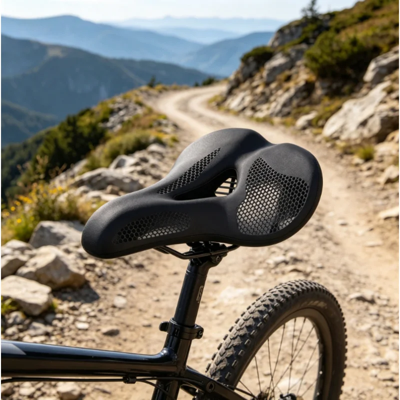 

Wide Gel Comfort Bike Seat Replacement, Shock Absorbing Breathable Waterproof Bicycle Saddle for Men Women MTB Road Bikes