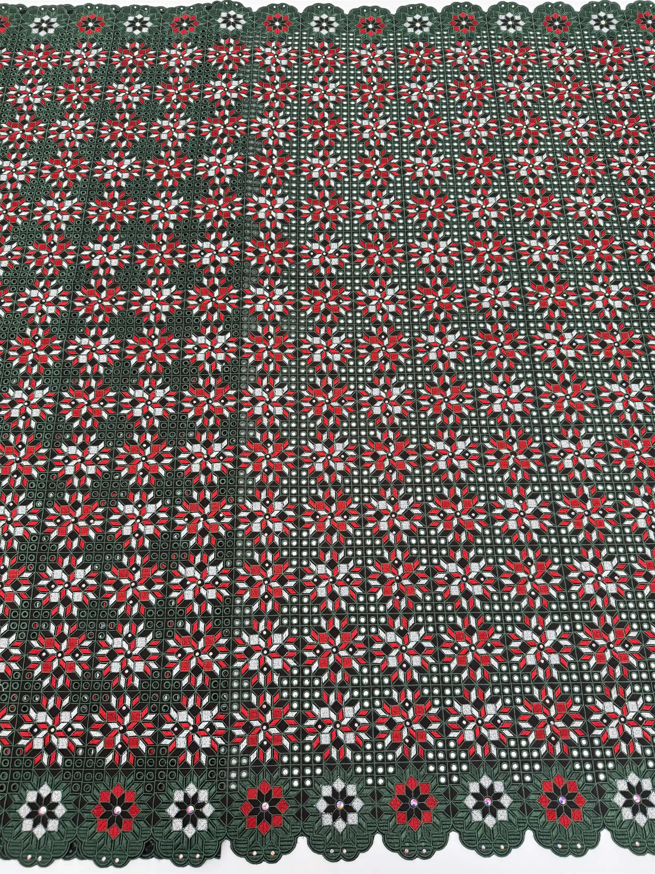 Swiss Voile Lace Fabric with 3D Flower Applique And Stones Super Quality African Wedding Dress Lace 2026