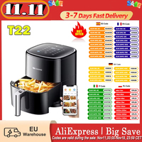 Proscenic T22 Air Fryer with 13 Presets & Shake Reminder Oil-Free Air Fryer 5L Compatible with App & Alexa - Black