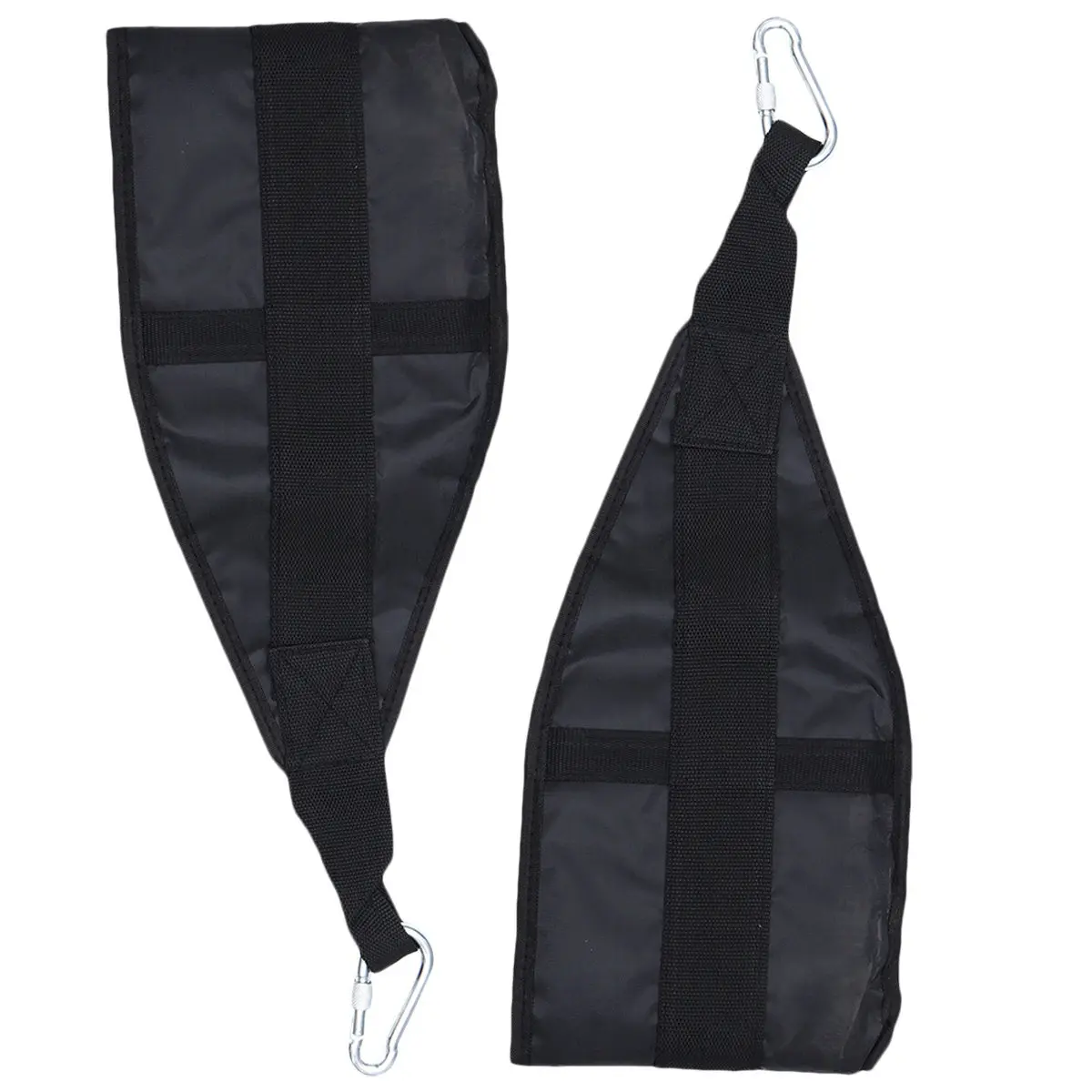 1Set Ab Hanging Straps Comfort Fit Thick Wide Nylon Webbing Stainless Steel Hook for Abdominal Exercise Pullup Bar Multi Gym