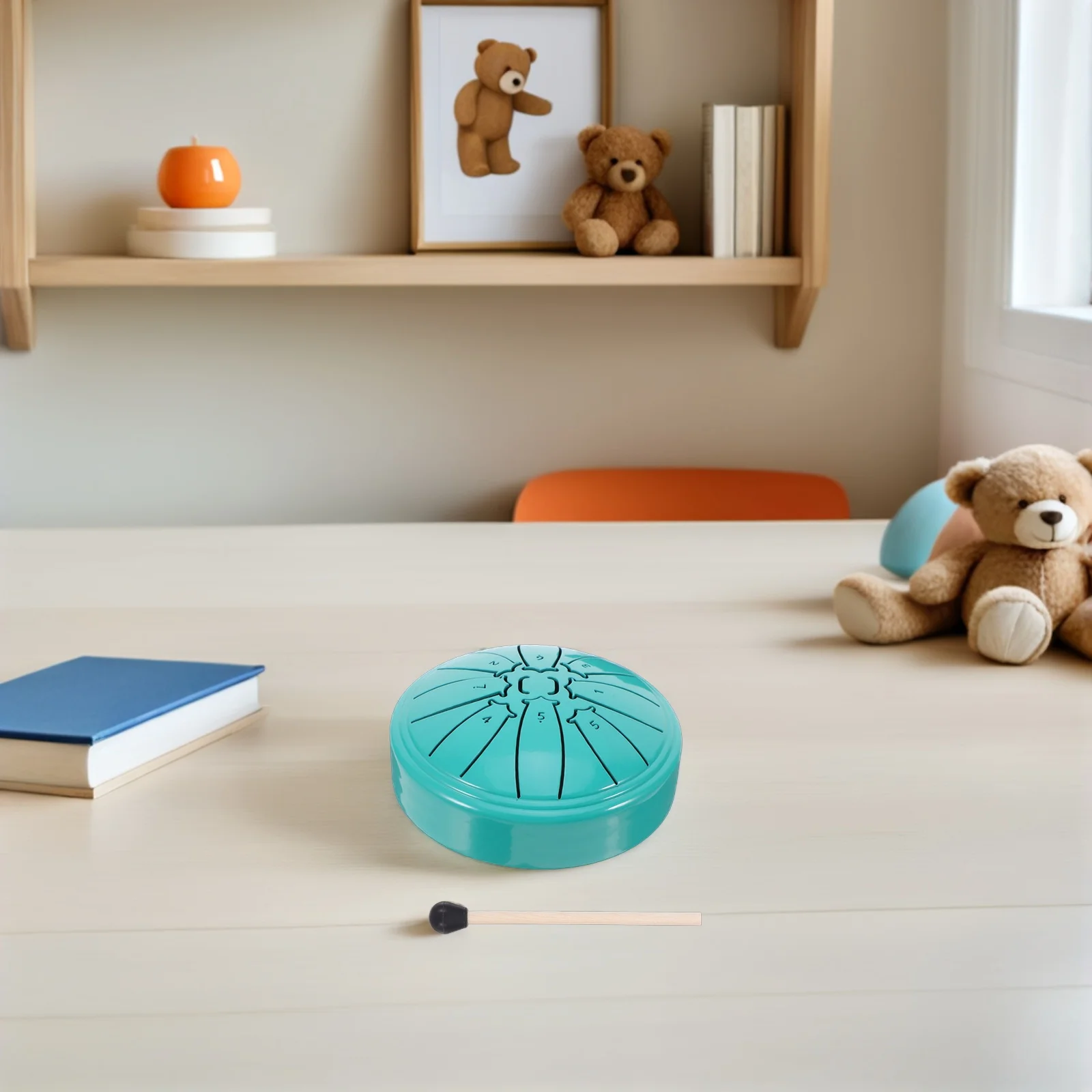 

4 Inch Tongue Rain Rain Chime Hand Drum Instrument Drum Mini Percussion Instrument for Yoga Gathering Musical Toy