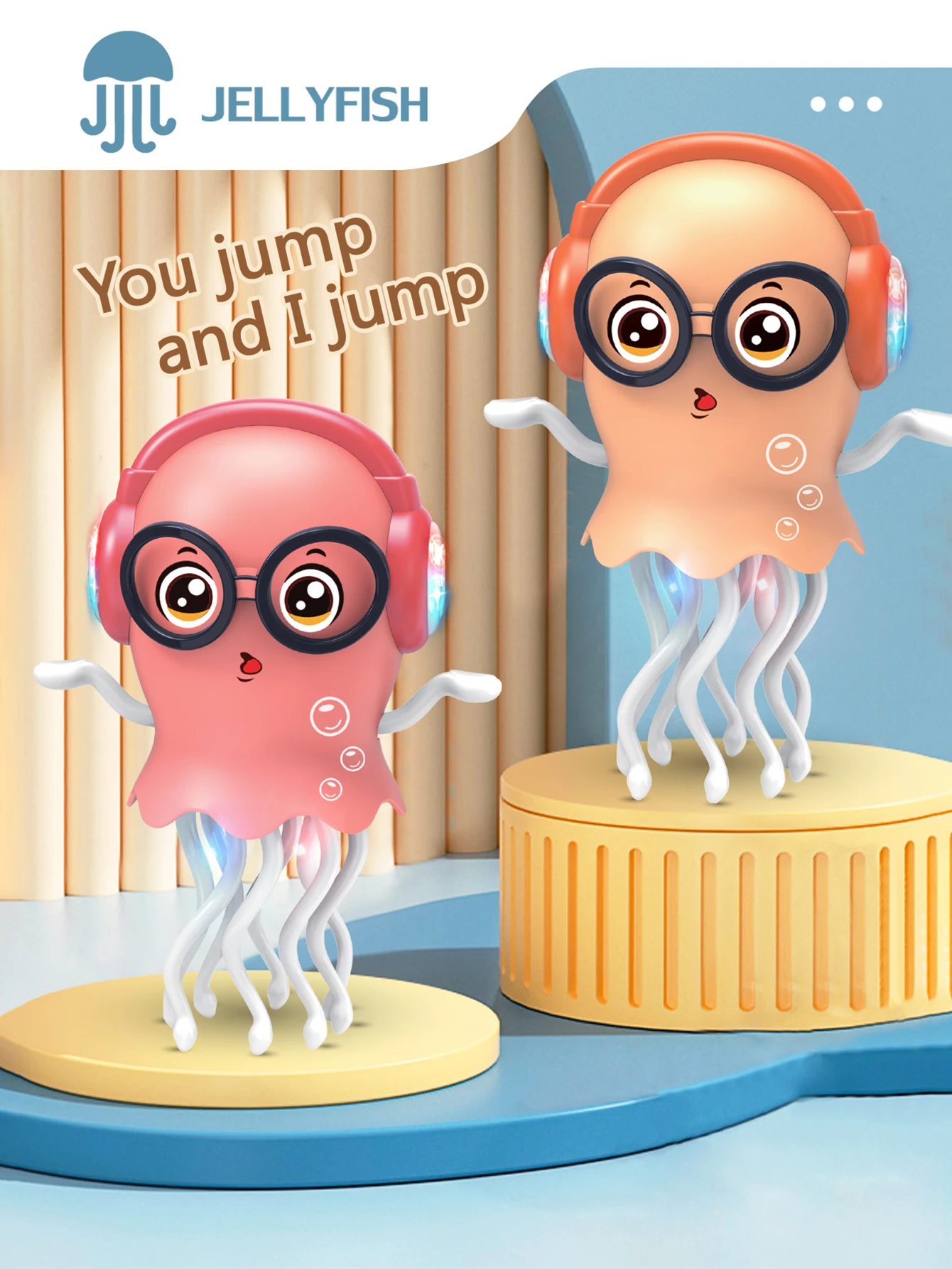 Kids Fun Dancing Jellyfish Music Toys  Electric Soothing Luminous Night Light Toys Boys and Girls Birthday Christmas Gifts