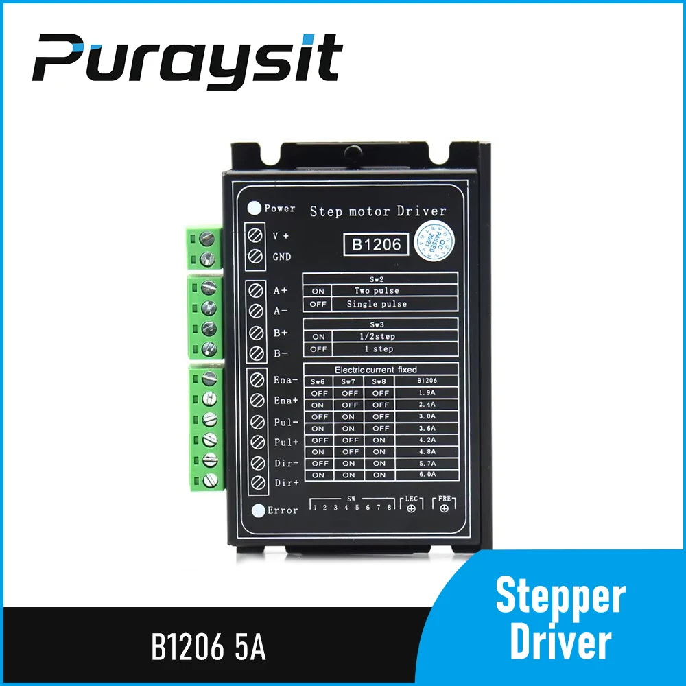 Puraysit Puraysit B1206 stepper / half Step Driver 2Phase Stepper Motor Driver Supply Voltage 120V Working Current 6A