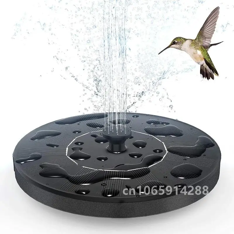 Mini Solar Water Fountain Pool Pond Waterfall Fountain Garden Decoration Outdoor Bird Bath Solar Powered Fountain Floating Water