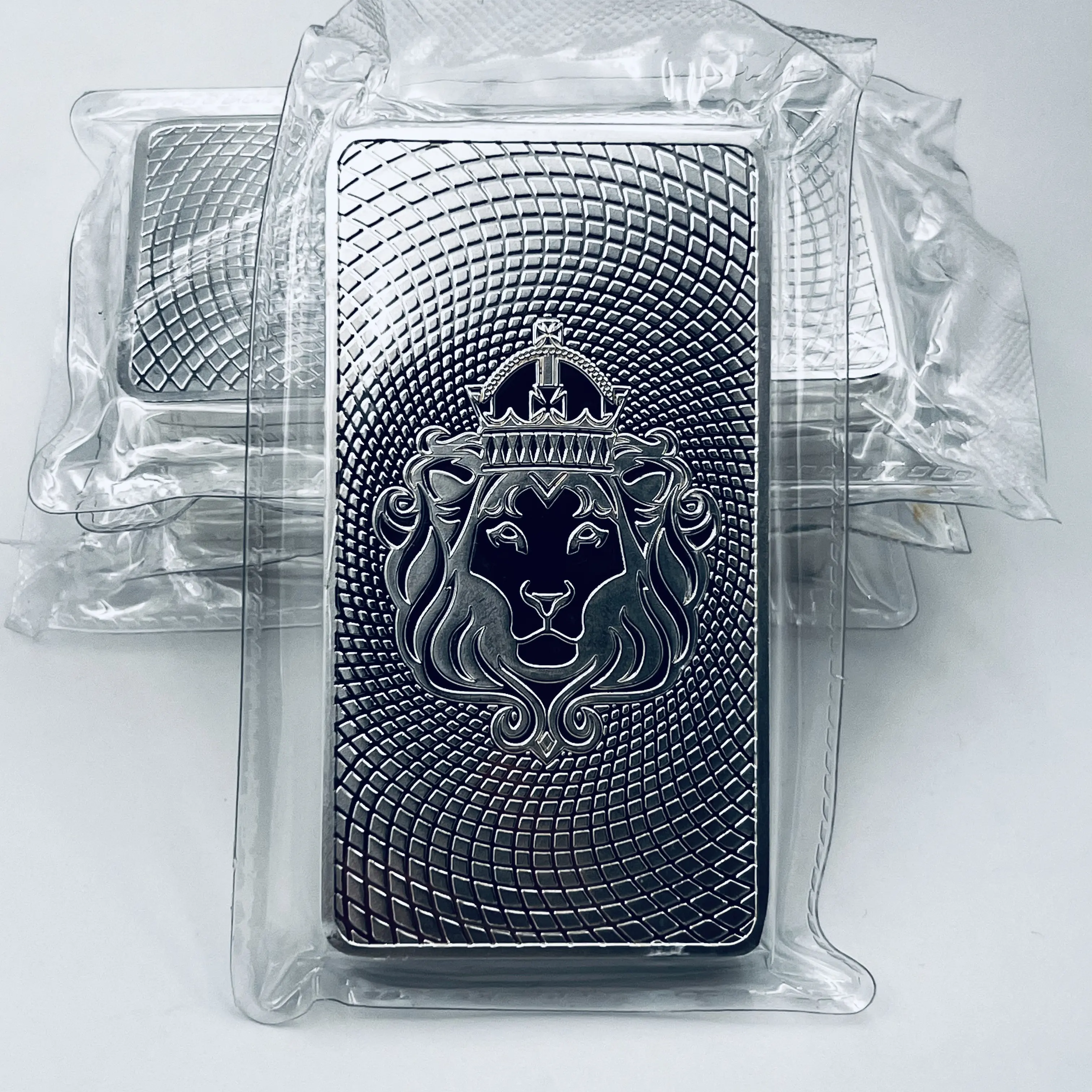1 PC No Magnetic  Lion Head 10 OZ Silver Plated USA SCOTT - SDALE Badge Vacuum Sealed Packing Collectible Bar