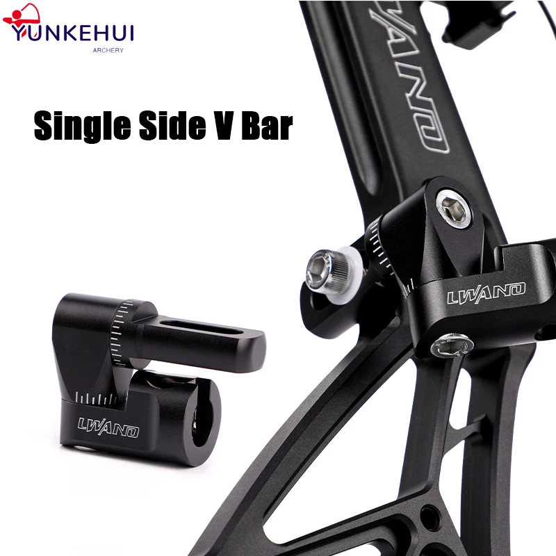 

Archery Single-sided V Bar Aluminum Alloy Adjustable Balance Rod Conncent V-Seat Compound Bow Hunting Shooting Accessories