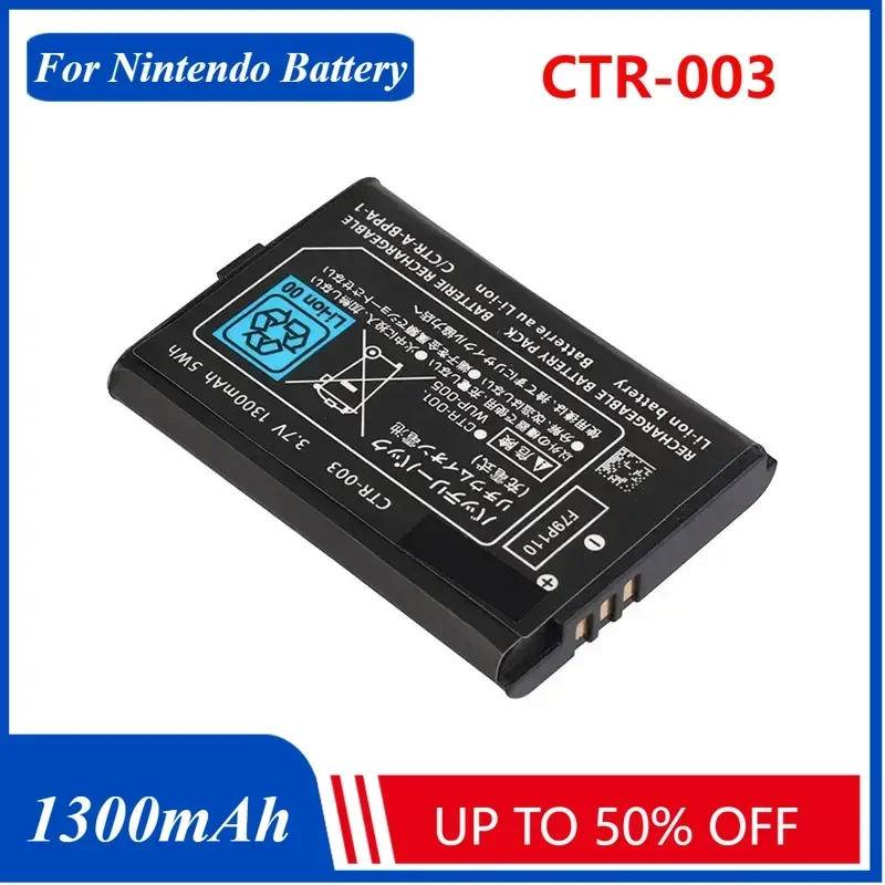 

1300mAh 3.7V CTR-003 3DS Battery CTR003 Lithium Ion Batteries for Nintendo 3DS Game Console N3DS CTR 003 Rechargeable Cell