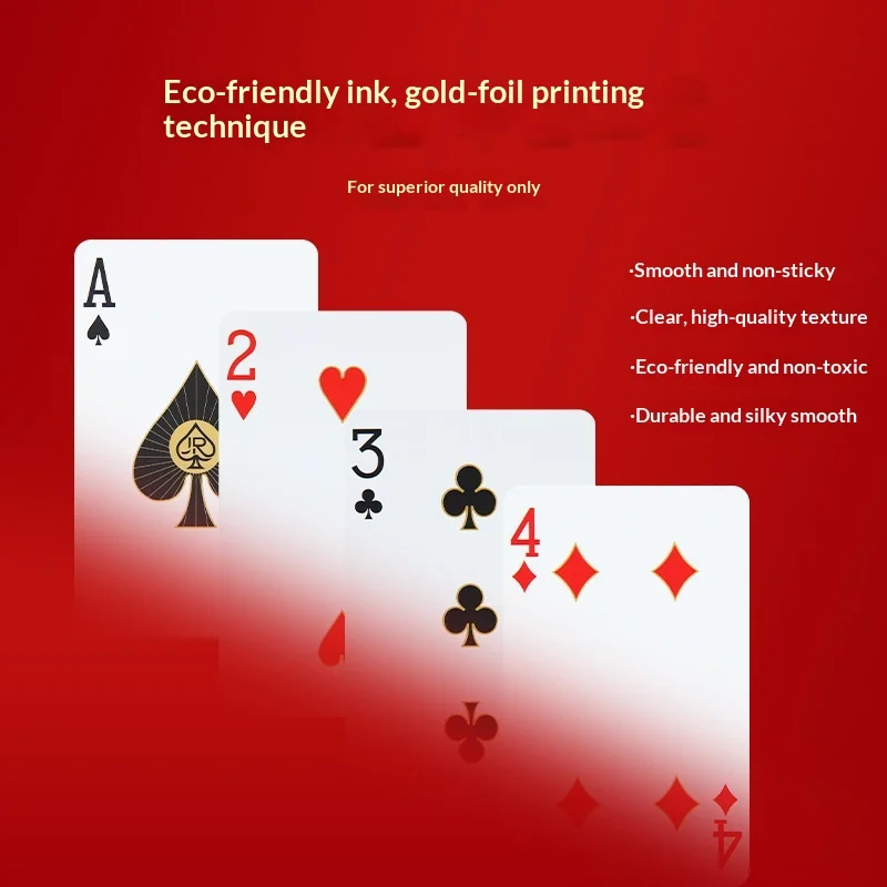 Junrui Guandan Playing Cards Premium PVC Waterproof Fold Resistant Smooth Game Cards For Party Board Game
