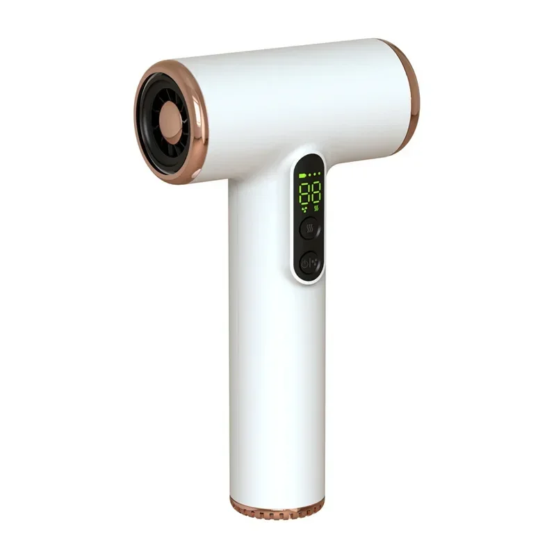 

Portable Wireless Hair Dryer USB Charging Display Hair Dryers Dormitory/Travel Strong Wind Low Noise 3 Gears Lighter