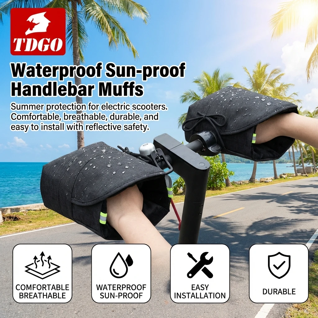 Guantes impermeables con agarre para manillar de scooter eléctrico - imagen 4
