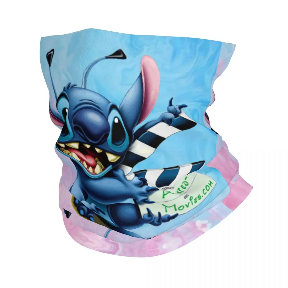 

Custom Disney Lion Stitch Winter Headband Neck Warmer Women Men Ski Hunting Tube Scarf Kawaii Anime Face Bandana Gaiter