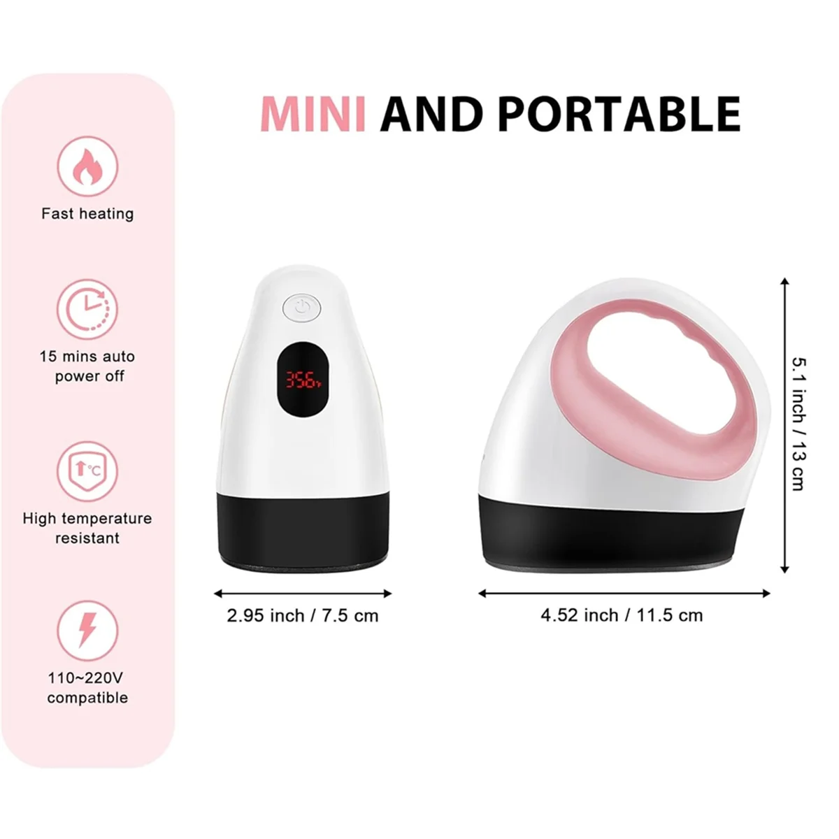 A002 Mini Heat , Heat Transfer Machine, Constant Temp Control, Insulated Safety Base, Fits for Crafts Eu Plug
